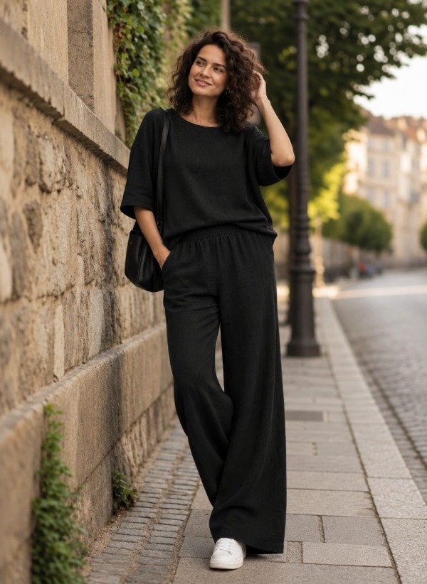 Producto - Conjunto de Lino con Blusa - 0