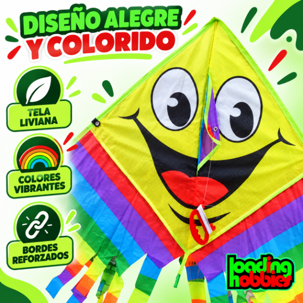 Producto - Barrilete Carita Feliz con Flecos - 2