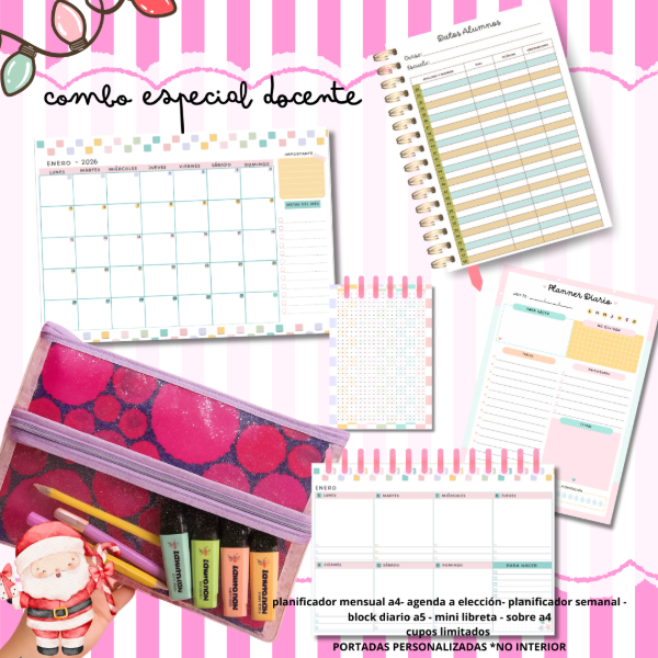 Producto - COMBO DOCENTE 1 PORTADAS PERSONALIZADAS