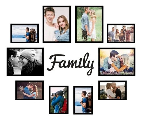 Producto - Portaretratos Frase Familia Decorativo Pared 6 U - 0