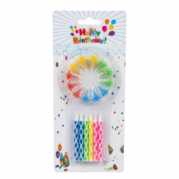 Producto - Set velas multicolor 6cm x unidades