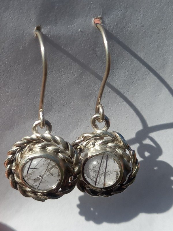 Producto - Aros de Cuarzo Turmalinado soldados premium