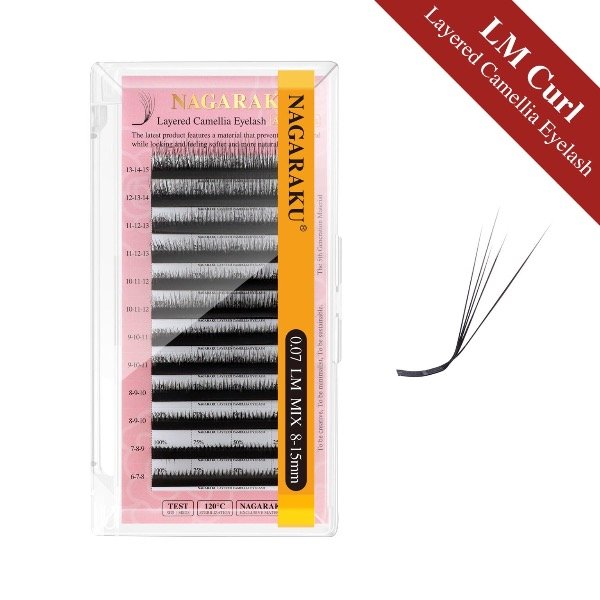 Producto - Pestañas Nagaraku Layered Camellia foxy 0.07 LM mix(8-15mm) efecto medusa