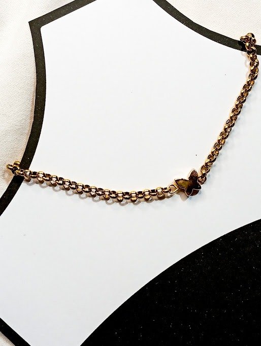 Producto - Collar gargantilla mariposa - Acero dorado