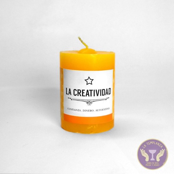 Producto - Velón alquímico amarillo CREATIVIDAD