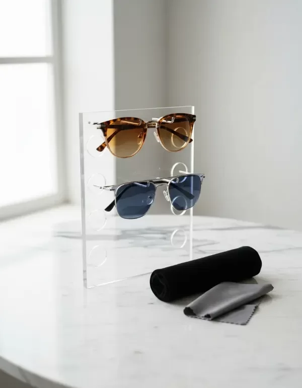 Producto - Porta anteojos acrílico para 4 lentes