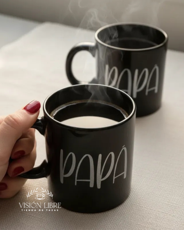 Producto - Tazas rectas negras papá - 1