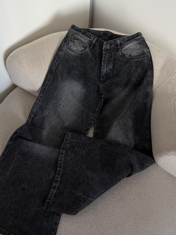 Jeans maxi palazzo Amanda rígido tiro bajo — imagen 3