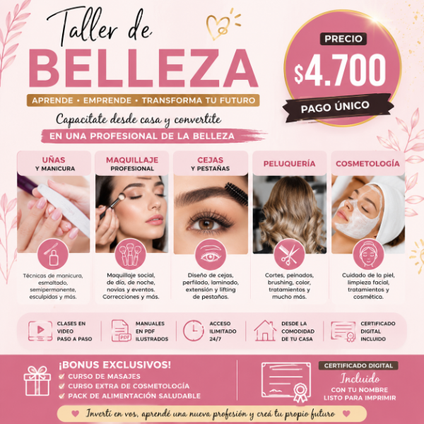 Producto - TALLER DE BELLEZA DIGITAL
