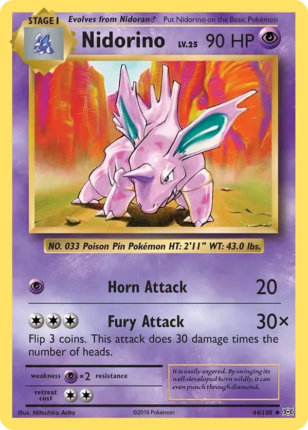 Producto - Nidorino - 44/108 - Evolutions