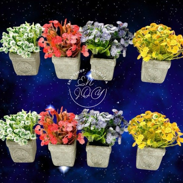 Producto - MACETA CERAMICA FLOR ARTIFICIAL DECORACION