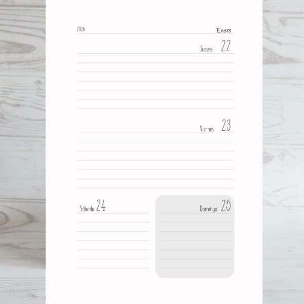 Producto - Agenda Semanal A5 ESPIRAL CON frases SIN horarios