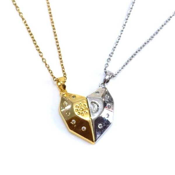Producto - Par de collares SOL Y LUNA imantados