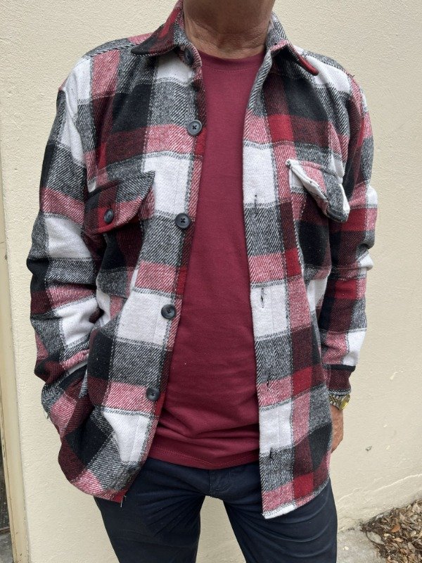 Producto - Camisaco Estilo escoses - Bordo