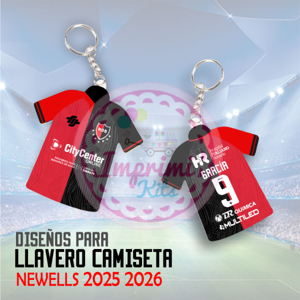 Producto - Plantilla Llavero Camiseta Newells 2025 2026 Diseño Llaveritos