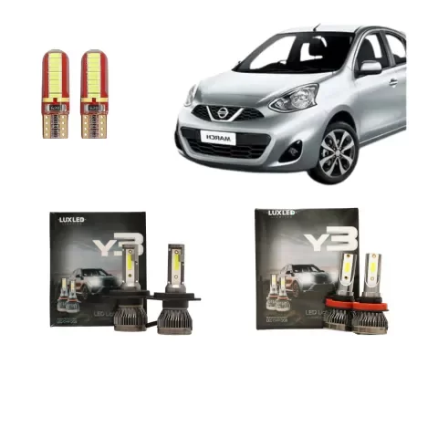 Producto - Kit Cree Led Y3 Luz Baja Alta Y Antiniebla Nissan March