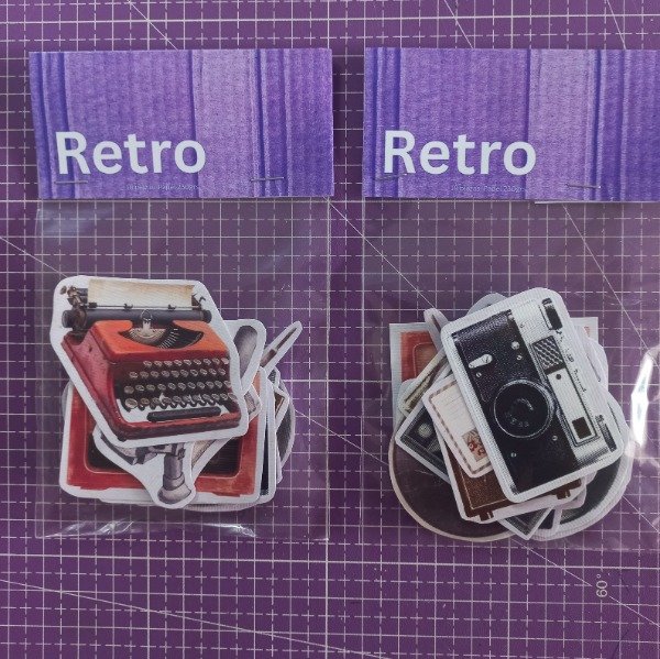 Producto - Imágenes retro en papel texturado 230grs X18