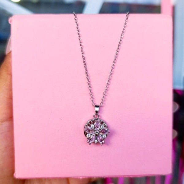 Producto - Collar flor lilaa