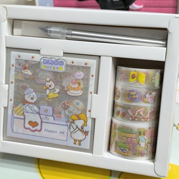Producto - Washi tape - Laminas de stickers - Bisturí Craft Patitos