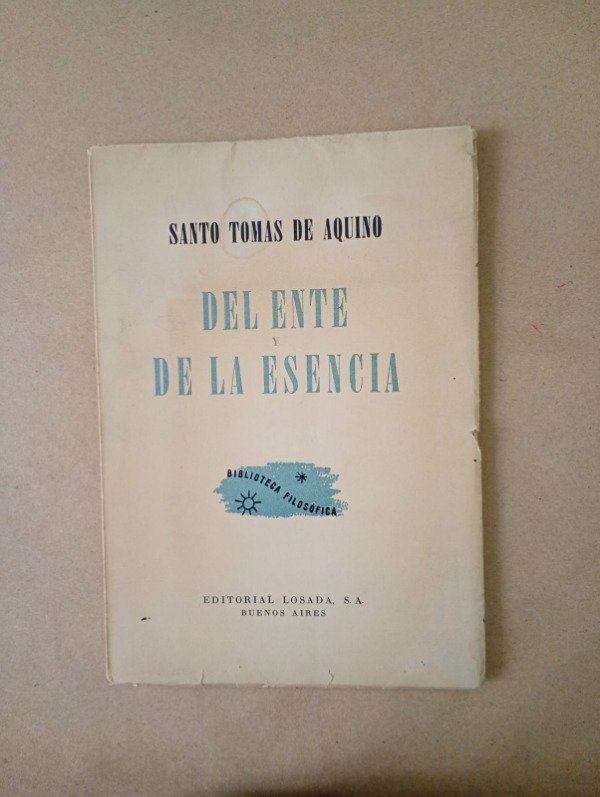 Producto - Del ente y de la esencia - Santo Tomás de Aquino - Losada 1945