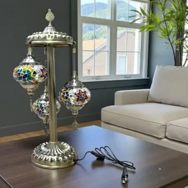 Producto - Velador Turco 3 Esferass 68 cm