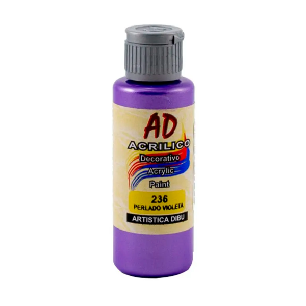 Producto - Acrílico Metalizado 60ml AD color PERLADO VIOLETA