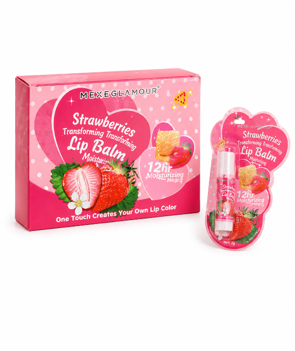 Producto - Bálsamo Labial de Frutilla Meike Glamour  Hidratación Intensiva