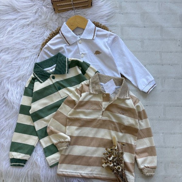 Producto - Chomba Liam color BEIGE talles hasta 3/4 años