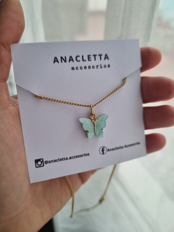 Producto - Gargabtilla mariposa celeste AD