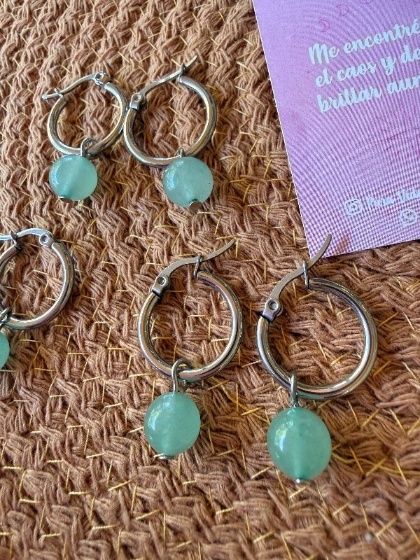 Producto - Aros de cuarzo verde