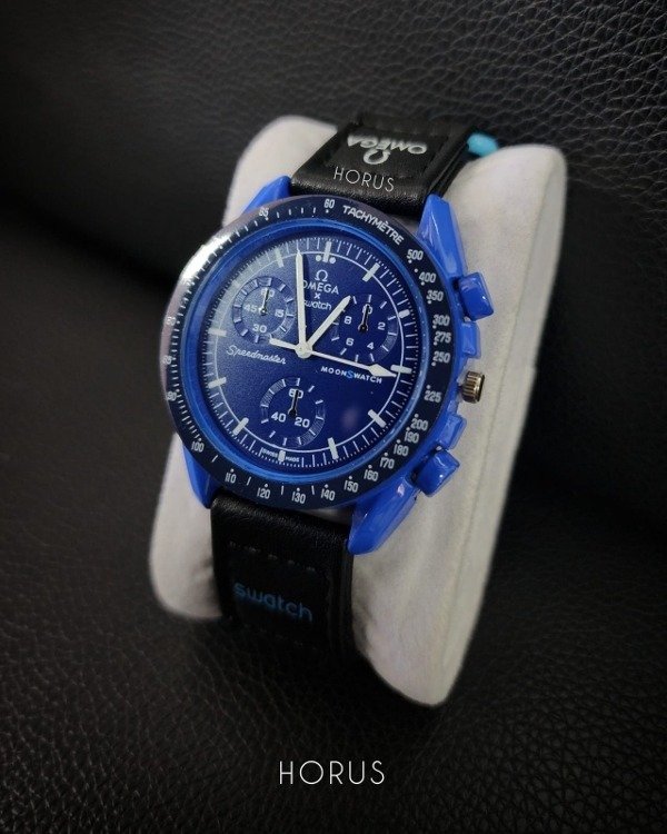 Producto - Omega Moonswatch Azul Correas de Abrojo