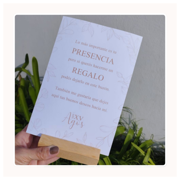 Producto - Cartel para tragos, buzón, mensajes. Con base - 0