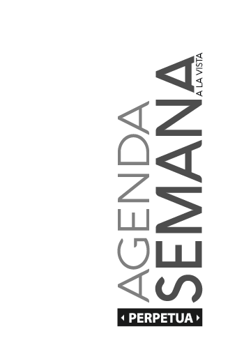 Producto - AGENDA PERPETUA HORIZONTAL - SEMANA A LA VISTA
