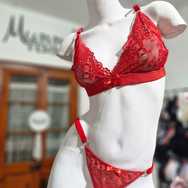 Producto - Conjunto Puntilla y microtul corazón rojo- talle 115/125