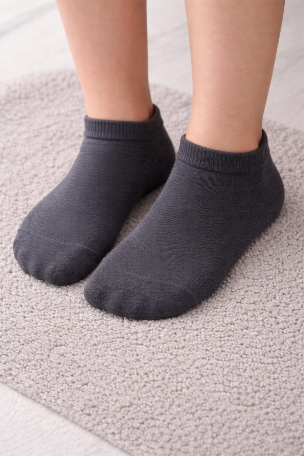 Producto - SOQUETES INFANTILES LISOS GRIS TOPO