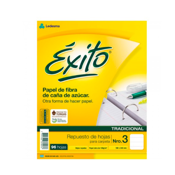 Producto - REPUESTO EXITO x96 HOJAS RAYADO