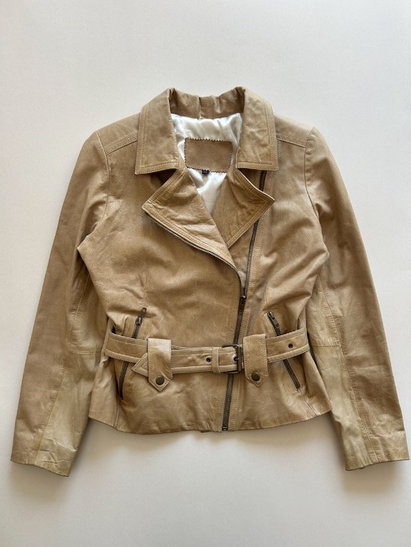 Producto - chaqueta cuero beige - 0