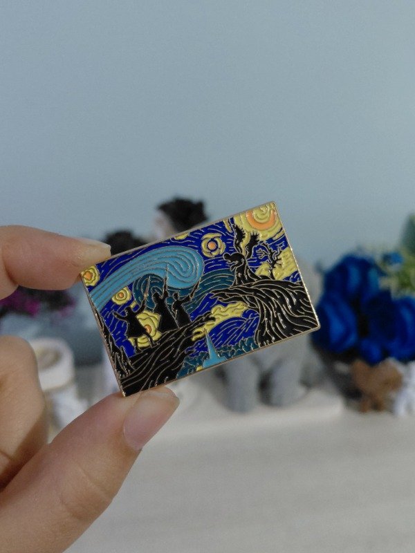 Producto - Pin metalizado - Duelo de magos de Harry Potter en La noche estrellada #1752