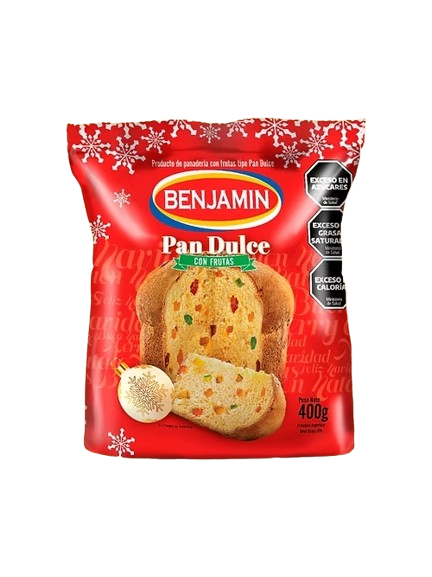 Producto - Pan Dulce Benjamin Con Frutas 400 gr cod. 0327
