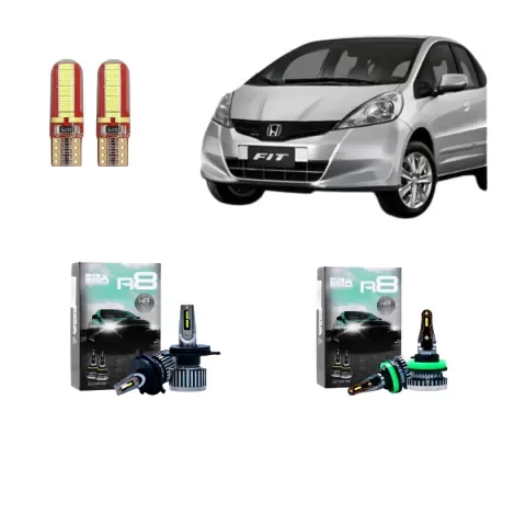 Producto - Kit Cree Led R8 Luz Baja Alta Y Antiniebla Honda Fit