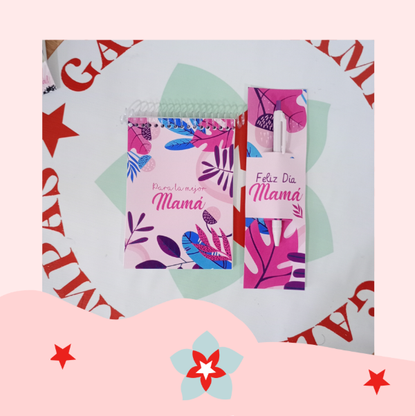 Producto - SET DE ANOTADOR + BIROME FILGO FASTRACK PARA LA MEJOR MAMÁ