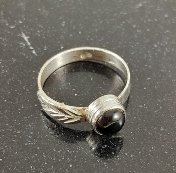 Producto - Anillo de plata 925 con Obsidiana - 1