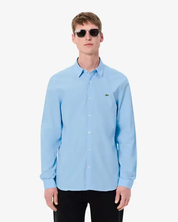 Producto - CAMISA LACOSTE SLIM FIT CELESTE