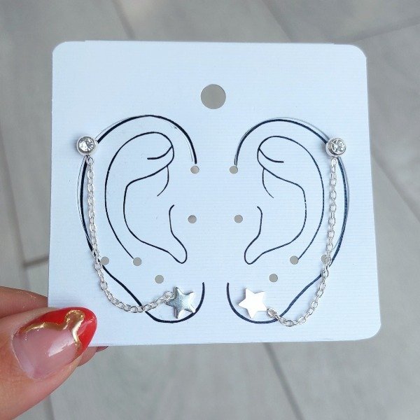 Producto - Aros pasantes doble con cadena