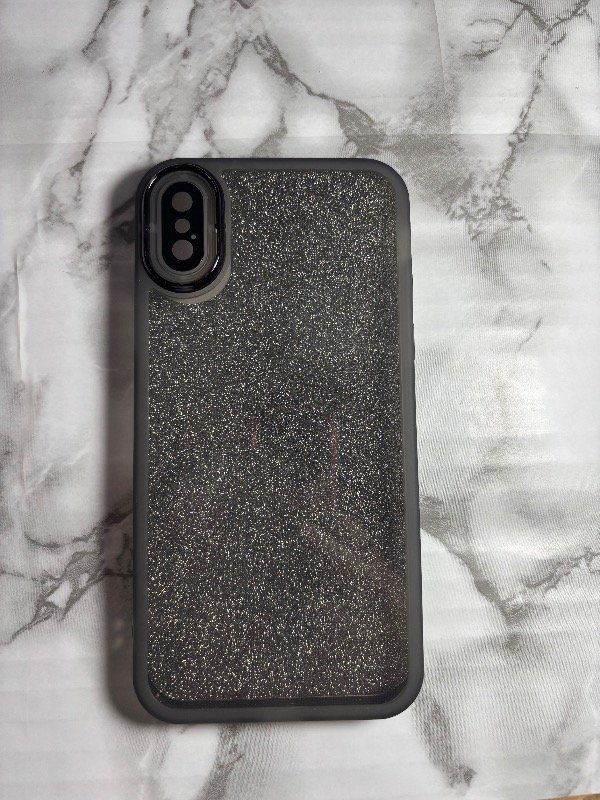 Producto - Case glitter desmontable negro iph 15 pro