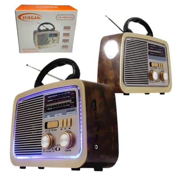 Producto - Radio Retro Vintage Bluetooth Recargable - Yuegan YG-1082mini