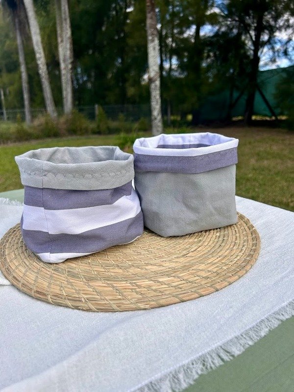 Producto - Contenedor 15x15 Rayas Gris