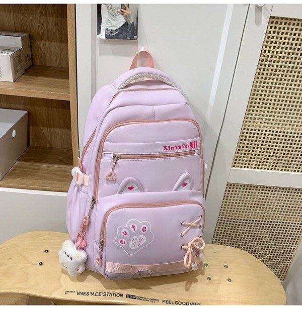 Producto - MOCHILA ESCOLAR CAT - LILA