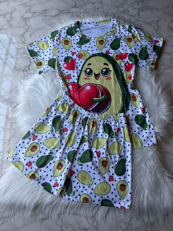 Producto - Pijama animado corto de modal soft FULL PRINT - Palta