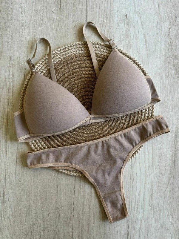Producto - Conjunto triangulito nude algodón